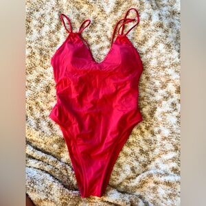 Women’s One-Piece Swimsuit - Pink - Strappy Back - Medium - EUC/worn once!